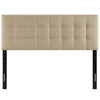 Beige Lily Queen Fabric Headboard - No Shipping Charges MDY-MOD-5041-BEI