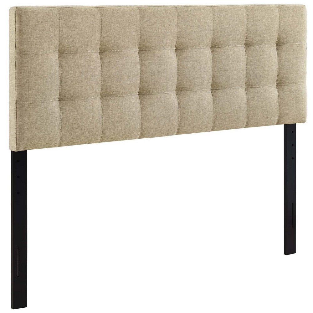 Beige Lily Queen Fabric Headboard - No Shipping Charges MDY-MOD-5041-BEI