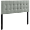 Gray Lily Queen Fabric Headboard - No Shipping Charges MDY-MOD-5041-GRY