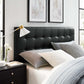 Lily Queen Vinyl Headboard - No Shipping Charges MDY-MOD-5130-BLK