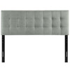 Gray Lily King Fabric Headboard - No Shipping Charges MDY-MOD-5144-GRY