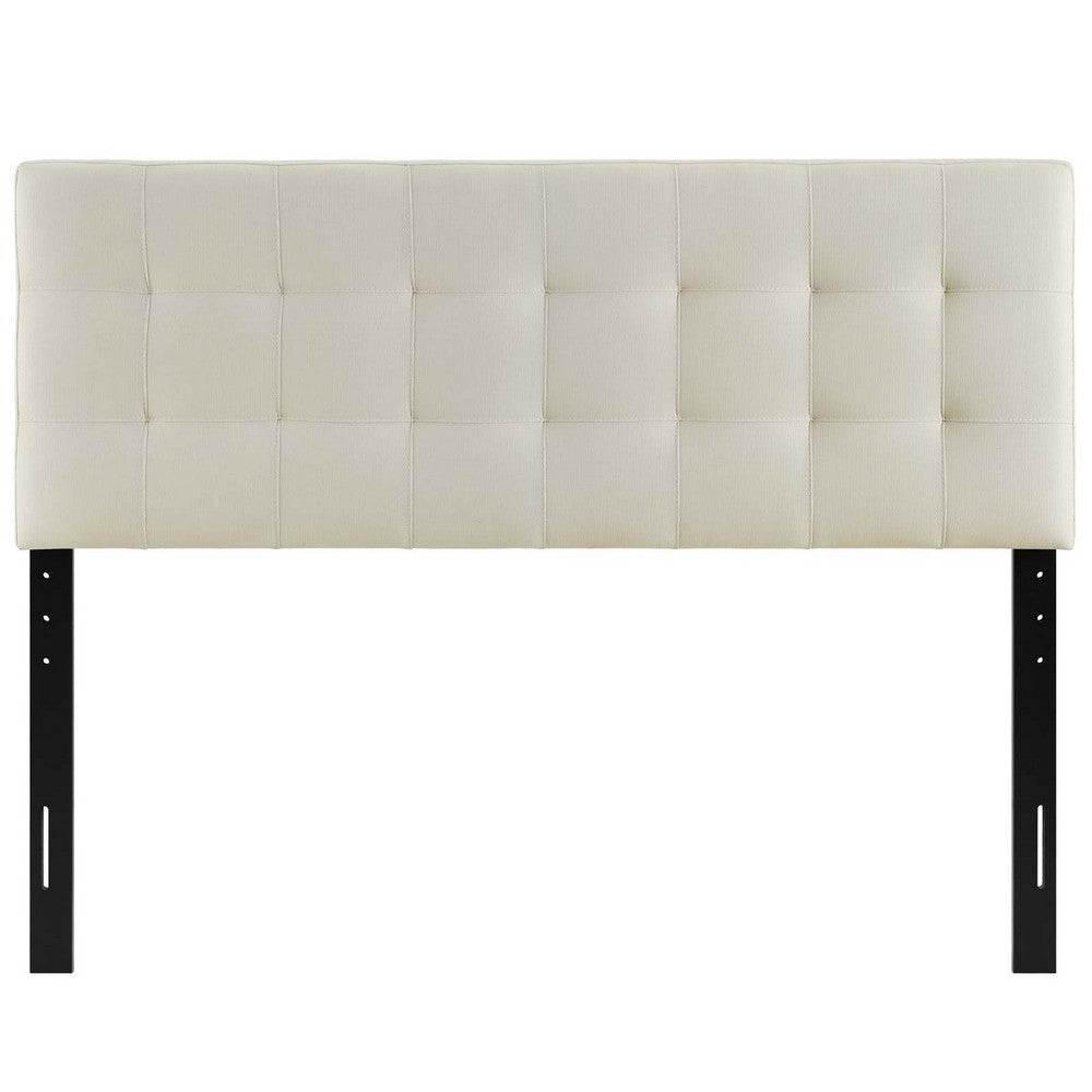 Ivory Lily King Fabric Headboard - No Shipping Charges MDY-MOD-5144-IVO