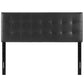 Black Lily King Vinyl Headboard - No Shipping Charges MDY-MOD-5145-BLK