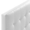 White Lily King Vinyl Headboard - No Shipping Charges MDY-MOD-5145-WHI