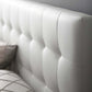 White Lily King Vinyl Headboard - No Shipping Charges MDY-MOD-5145-WHI