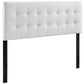 Modway Lily Tufted Faux Leather Upholstered Full Headboard in White