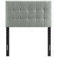 Gray Lily Twin Fabric Headboard - No Shipping Charges MDY-MOD-5148-GRY