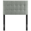 Gray Lily Twin Fabric Headboard - No Shipping Charges MDY-MOD-5148-GRY