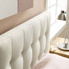 Beige Lily Twin Fabric Headboard - No Shipping Charges MDY-MOD-5148-BEI