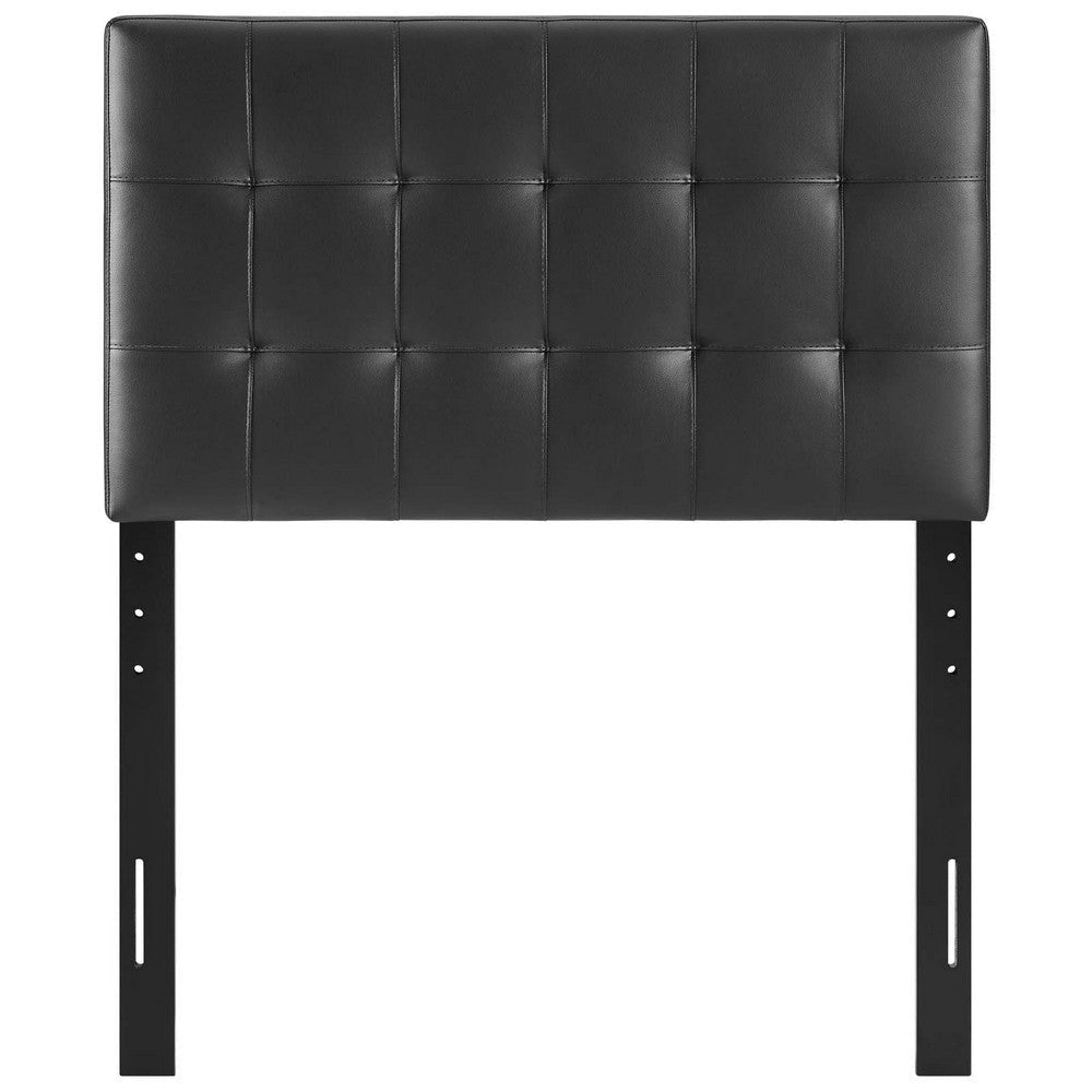 Black Lily Twin Vinyl Headboard - No Shipping Charges MDY-MOD-5149-BLK