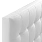 White Lily Twin Vinyl Headboard - No Shipping Charges MDY-MOD-5149-WHI