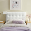 Modway Lily Tufted Faux Leather Upholstered Twin Headboard in White