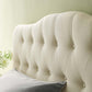 Ivory Annabel Queen Fabric Headboard - No Shipping Charges MDY-MOD-5154-IVO