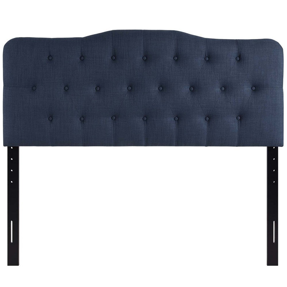 Navy Annabel Queen Fabric Headboard - No Shipping Charges MDY-MOD-5154-NAV