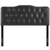 Black Annabel Queen Vinyl Headboard - No Shipping Charges MDY-MOD-5155-BLK