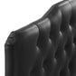 Black Annabel Queen Vinyl Headboard - No Shipping Charges MDY-MOD-5155-BLK