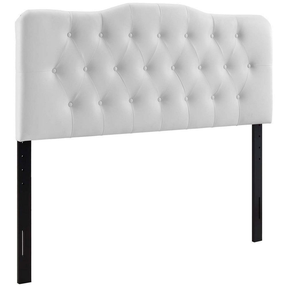 Annabel Queen Vinyl Headboard - No Shipping Charges MDY-MOD-5155-WHI