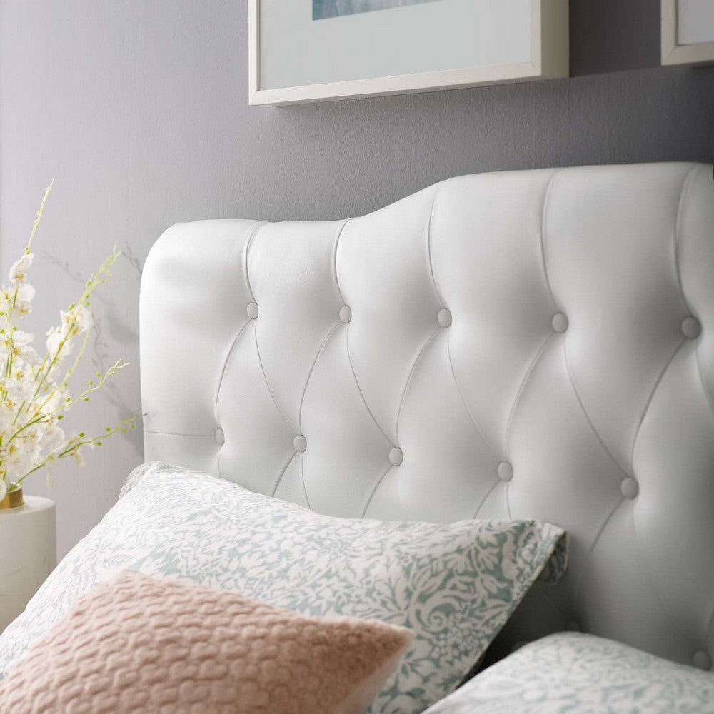 Annabel Queen Vinyl Headboard - No Shipping Charges MDY-MOD-5155-WHI