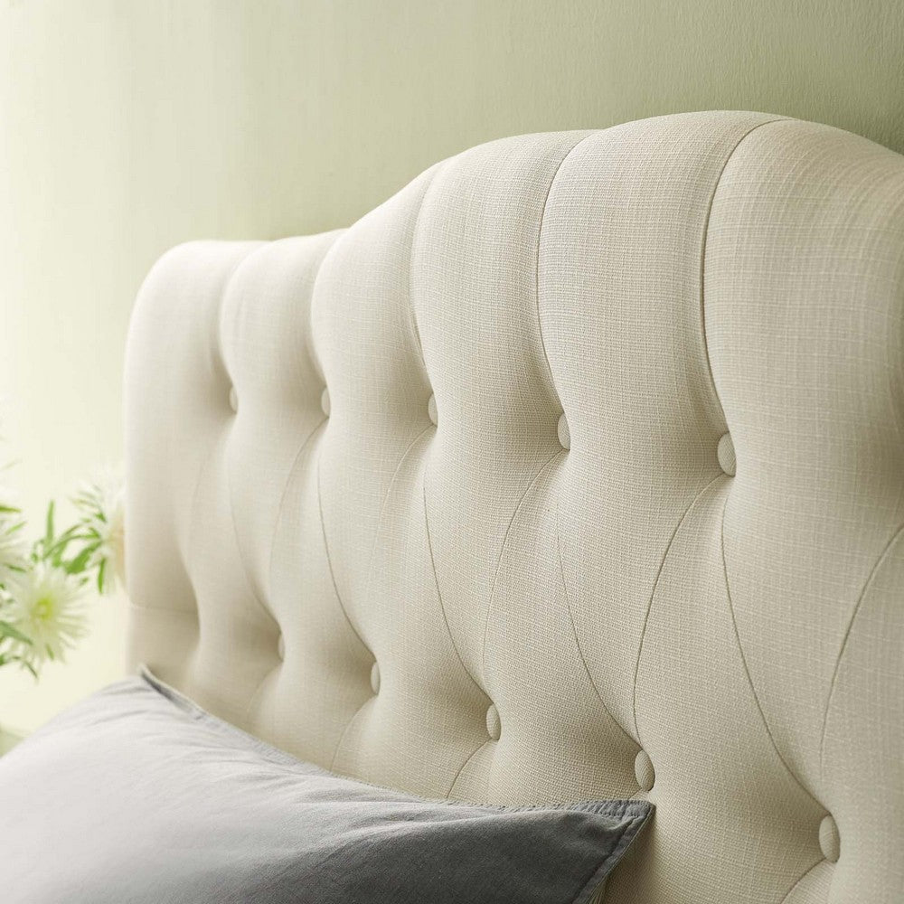 Annabel King Fabric Headboard - No Shipping Charges MDY-MOD-5158-IVO