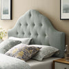 Modway Sovereign Tufted Button Linen Fabric Upholstered Queen Headboard in Gray MDY-MOD-5162-GRY