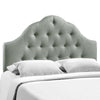 Modway Sovereign Tufted Button Linen Fabric Upholstered King Headboard in Gray