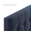 Modway Emily Tufted Button Linen Fabric Upholstered Queen Headboard in Navy MDY-MOD-5170-NAV