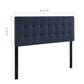 Modway Emily Tufted Button Linen Fabric Upholstered Queen Headboard in Navy MDY-MOD-5170-NAV