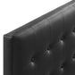 Emily Queen Vinyl Headboard - No Shipping Charges MDY-MOD-5171-BLK