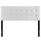 Modway Emily Tufted Button Faux Leather Upholstered Queen Headboard in White MDY-MOD-5171-WHI