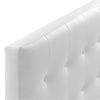 Modway Emily Tufted Button Faux Leather Upholstered Queen Headboard in White MDY-MOD-5171-WHI