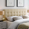 Beige Emily King Fabric Headboard - No Shipping Charges MDY-MOD-5174-BEI