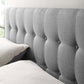 Gray Emily King Fabric Headboard - No Shipping Charges MDY-MOD-5174-GRY