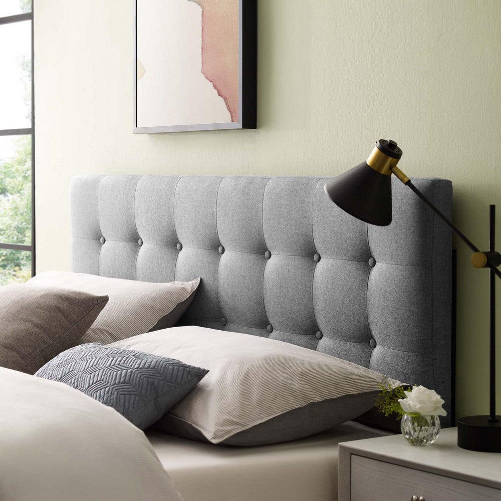 Gray Emily King Fabric Headboard - No Shipping Charges MDY-MOD-5174-GRY