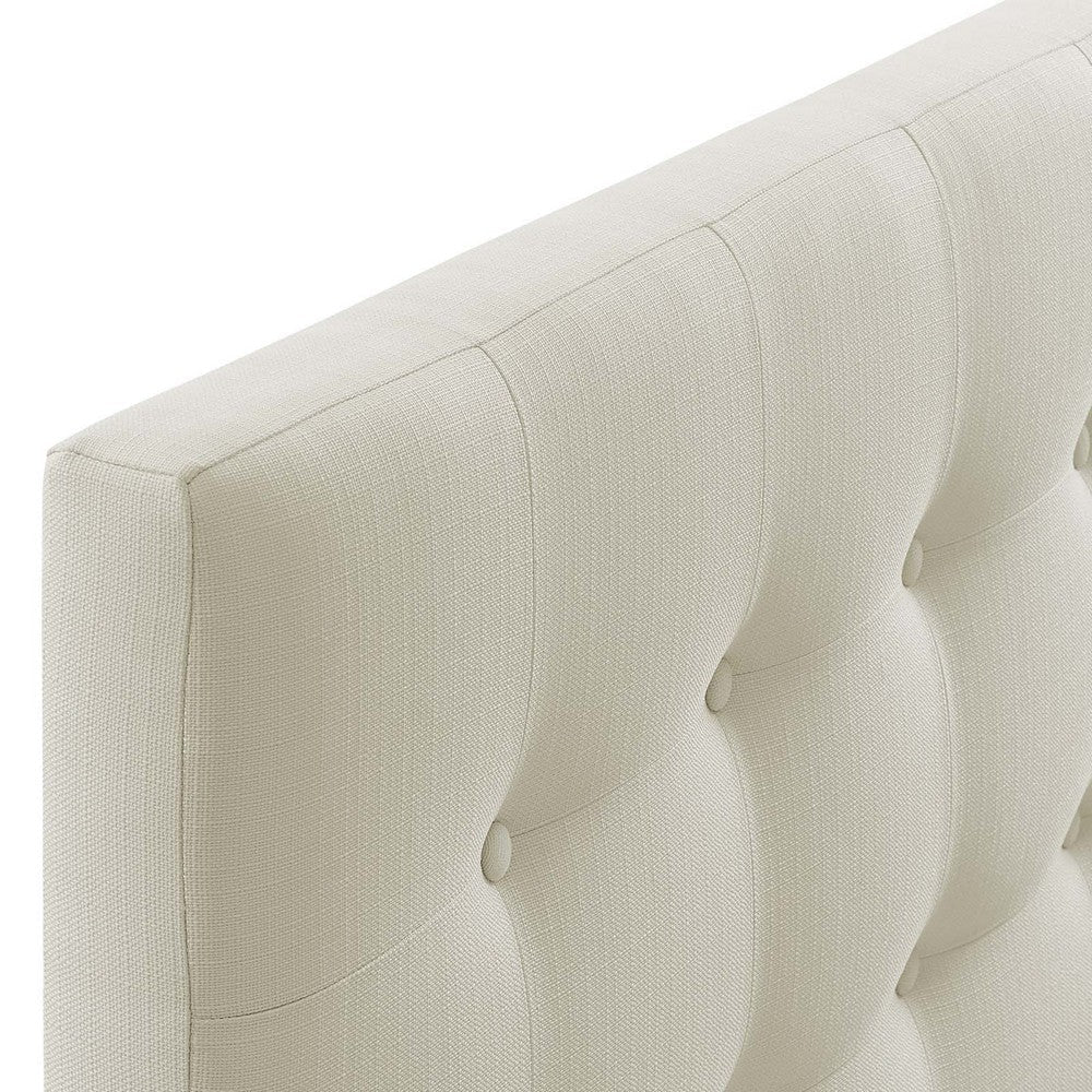 Ivory Emily King Fabric Headboard - No Shipping Charges MDY-MOD-5174-IVO