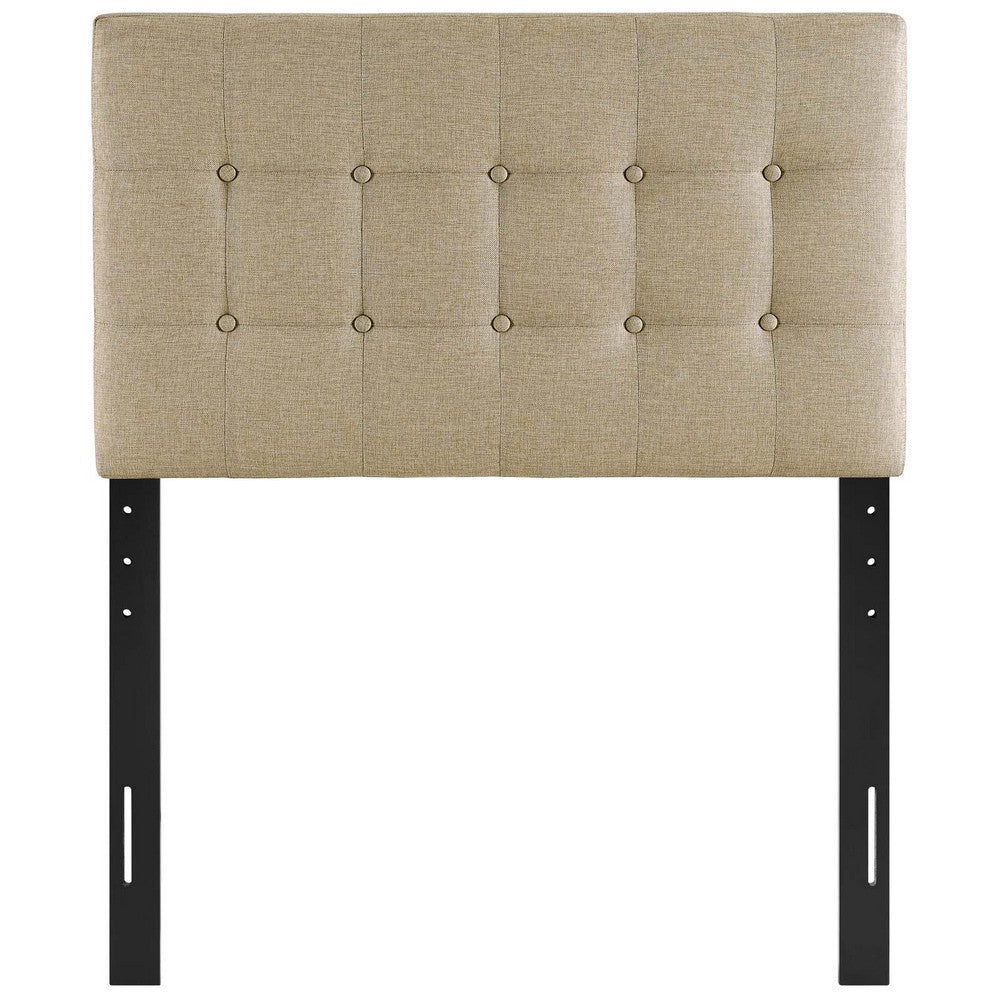 Beige Emily Twin Fabric Headboard - No Shipping Charges MDY-MOD-5176-BEI