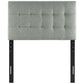 Gray Emily Twin Fabric Headboard - No Shipping Charges MDY-MOD-5176-GRY