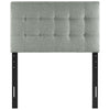 Gray Emily Twin Fabric Headboard - No Shipping Charges MDY-MOD-5176-GRY