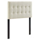 Ivory Emily Twin Fabric Headboard