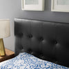 Black Emily Twin Vinyl Headboard - No Shipping Charges MDY-MOD-5177-BLK