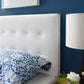 White Emily Twin Vinyl Headboard - No Shipping Charges MDY-MOD-5177-WHI