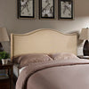 Curl Queen Nailhead Upholstered Headboard - No Shipping Charges MDY-MOD-5206-CAF