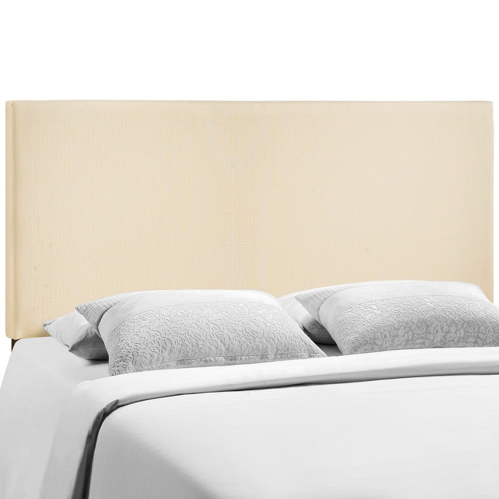 Modway Region Linen Fabric Upholstered Queen Headboard in Ivory