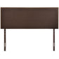 Modway Region Linen Fabric Upholstered Queen Headboard in Dark Brown with Nailhead Trim MDY-MOD-5215-DBR