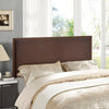 Modway Region Linen Fabric Upholstered Queen Headboard in Dark Brown with Nailhead Trim MDY-MOD-5215-DBR