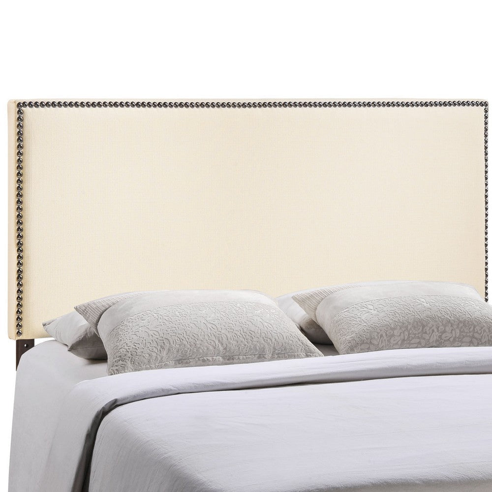 Region King Nailhead Upholstered Headboard - No Shipping Charges MDY-MOD-5216-IVO