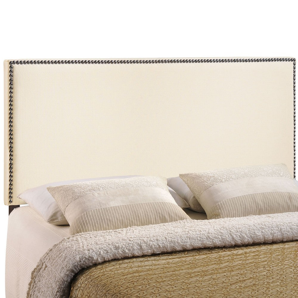 Region King Nailhead Upholstered Headboard - No Shipping Charges MDY-MOD-5216-IVO