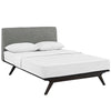 Mid-Century Modern Wood Platform Queen Size Bed