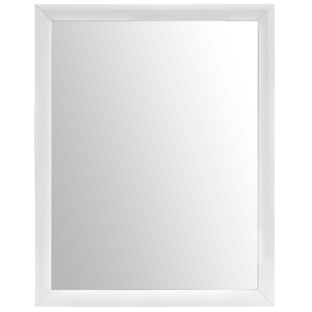 Tracy Rectangular Mirror In White - No Shipping Charges MDY-MOD-5243-WHI