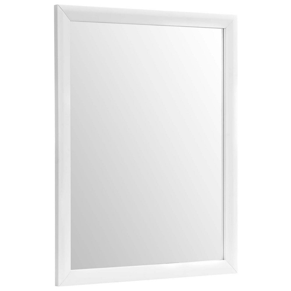 Tracy Rectangular Mirror In White - No Shipping Charges MDY-MOD-5243-WHI