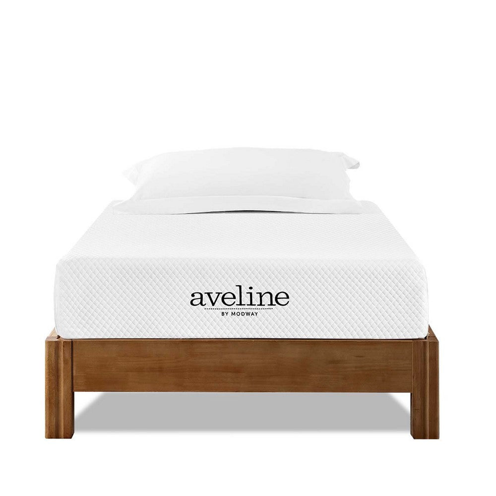 Modway Aveline Memory Foam Bed Mattress Conventional, Twin,Firm, White